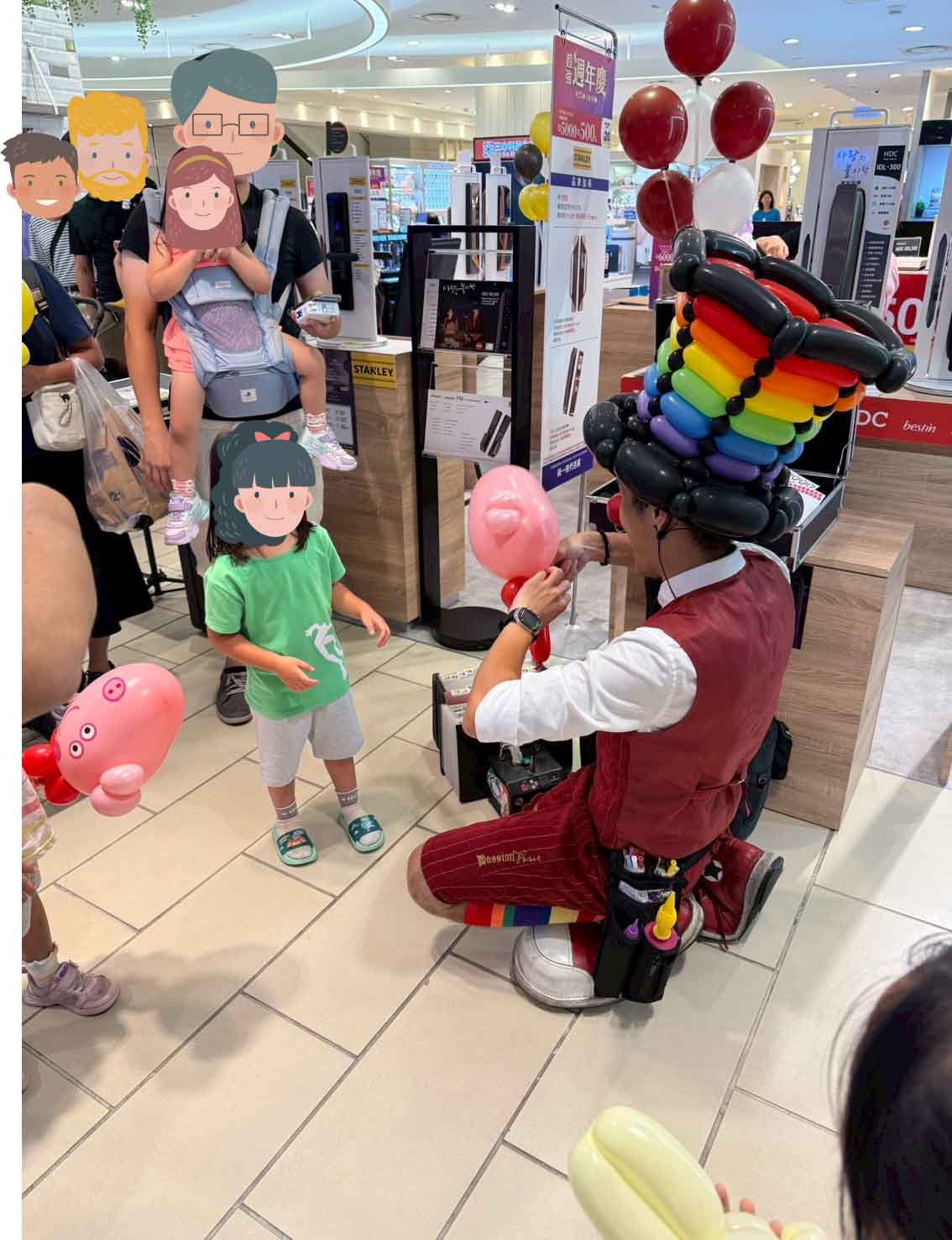 氣球魔術活動現場 STANLEY贈送造型氣球互動