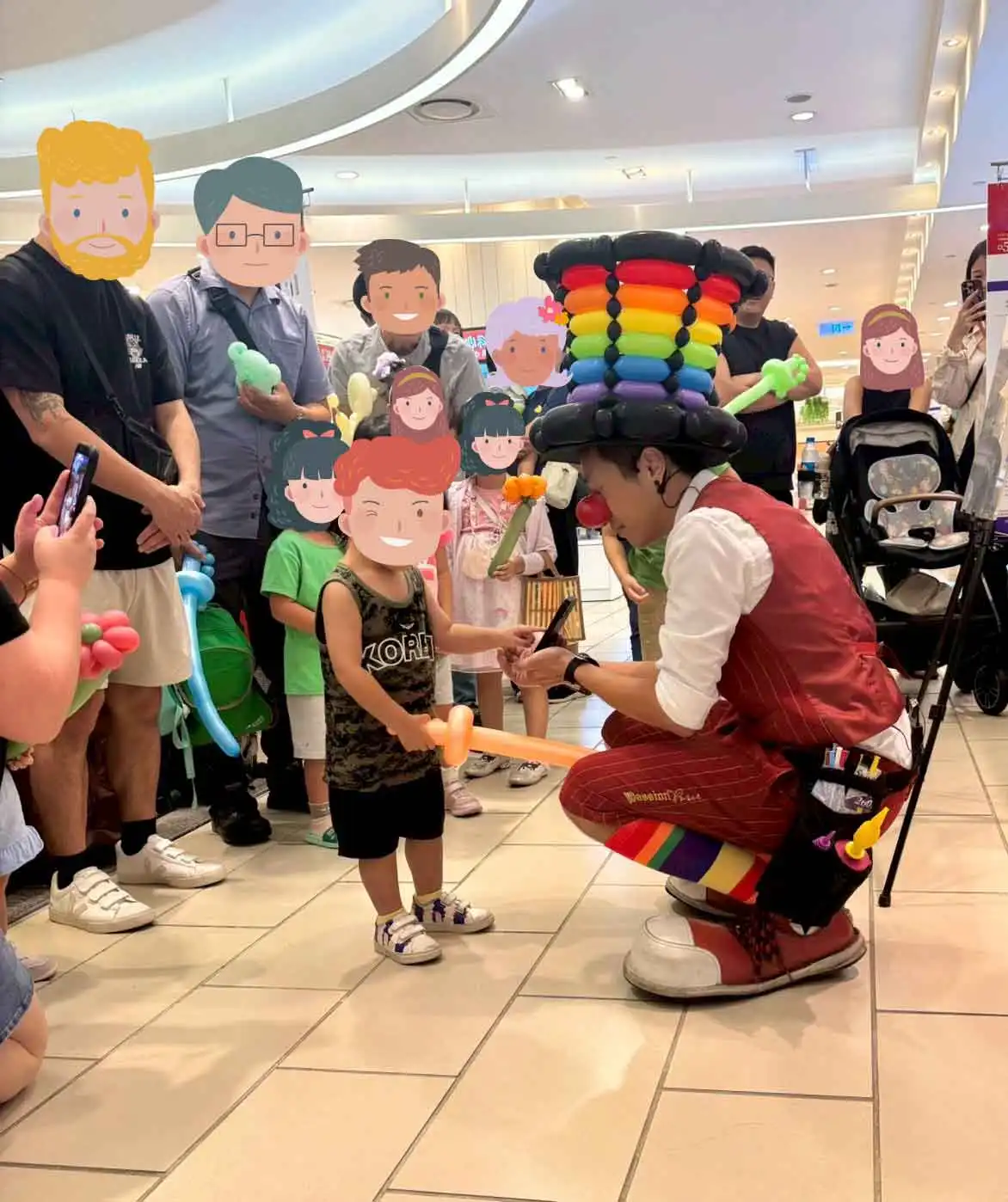 統一時代百貨氣球表演小朋友互動 STANLEY活動現場
