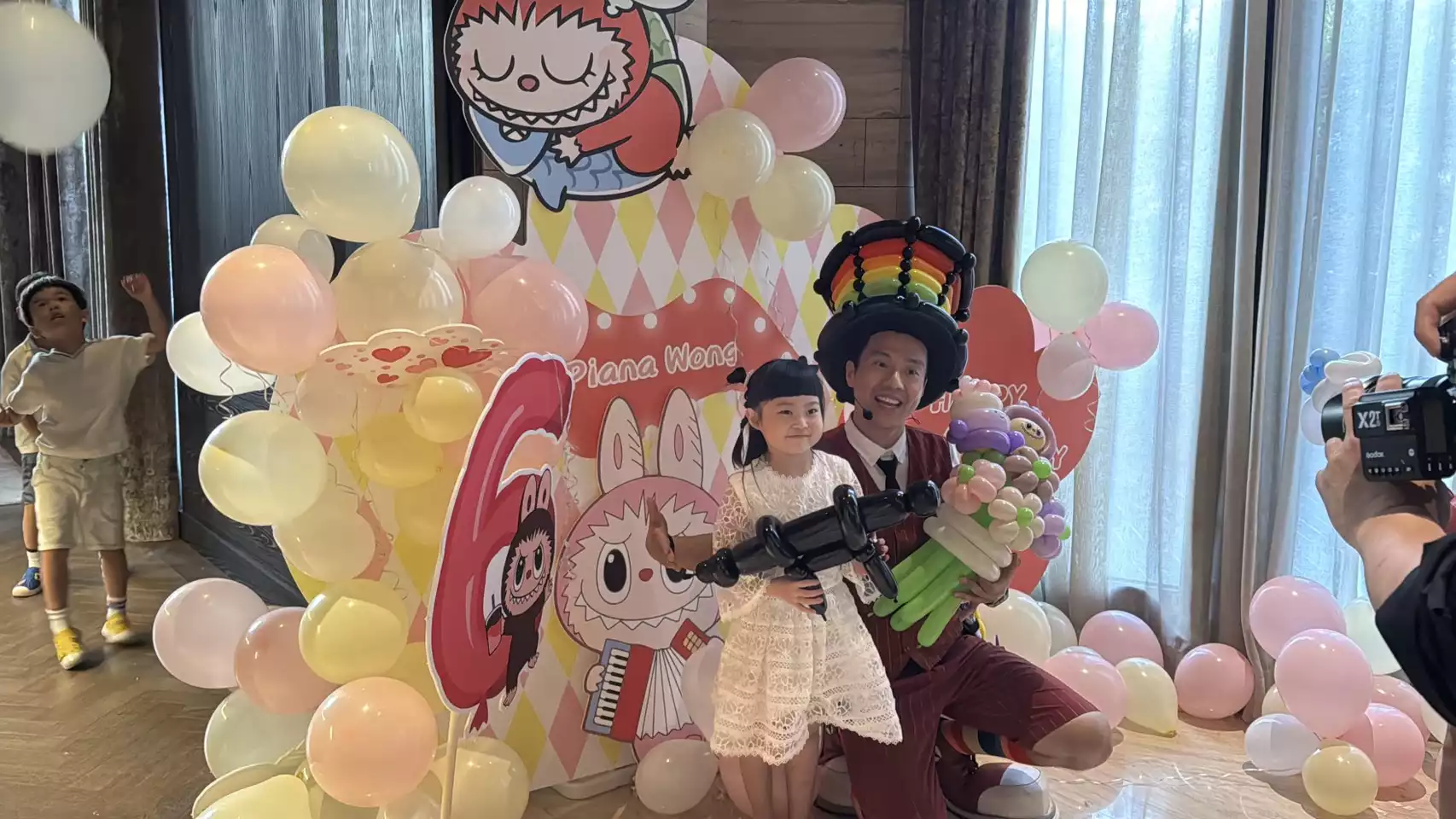 台中西屯 6 歲生日派對演出｜氣球大叔 Sony 與唱跳姊姊帶動唱與氣球秀