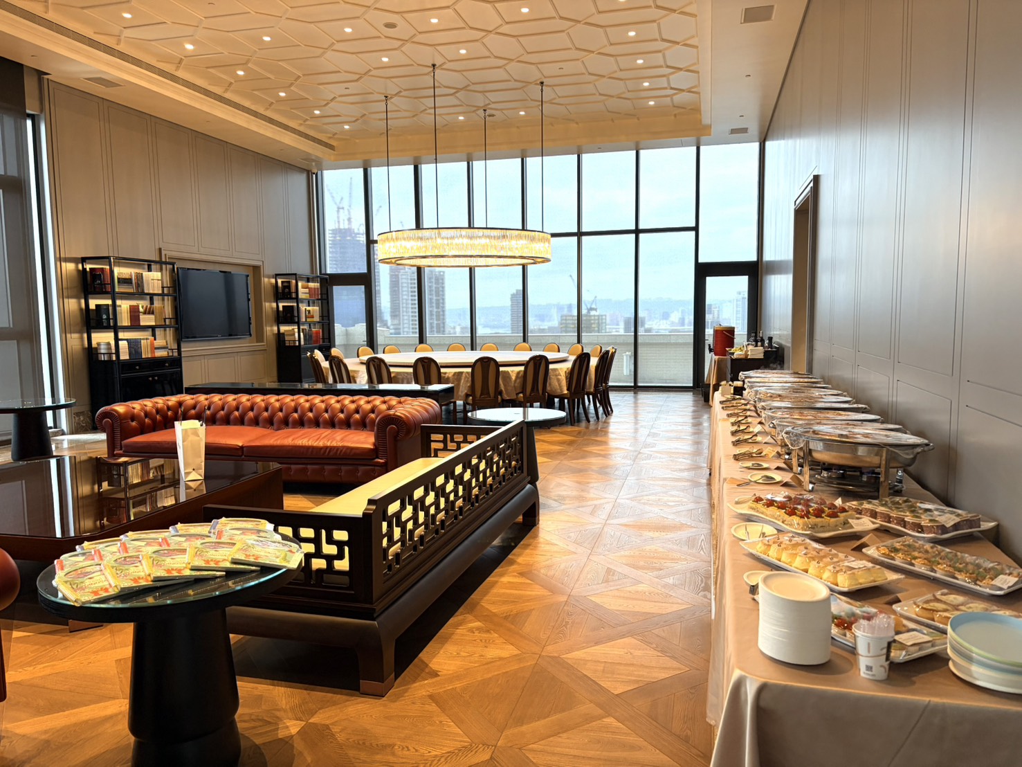 台北中山區抓周生日派對的宴會廳全景