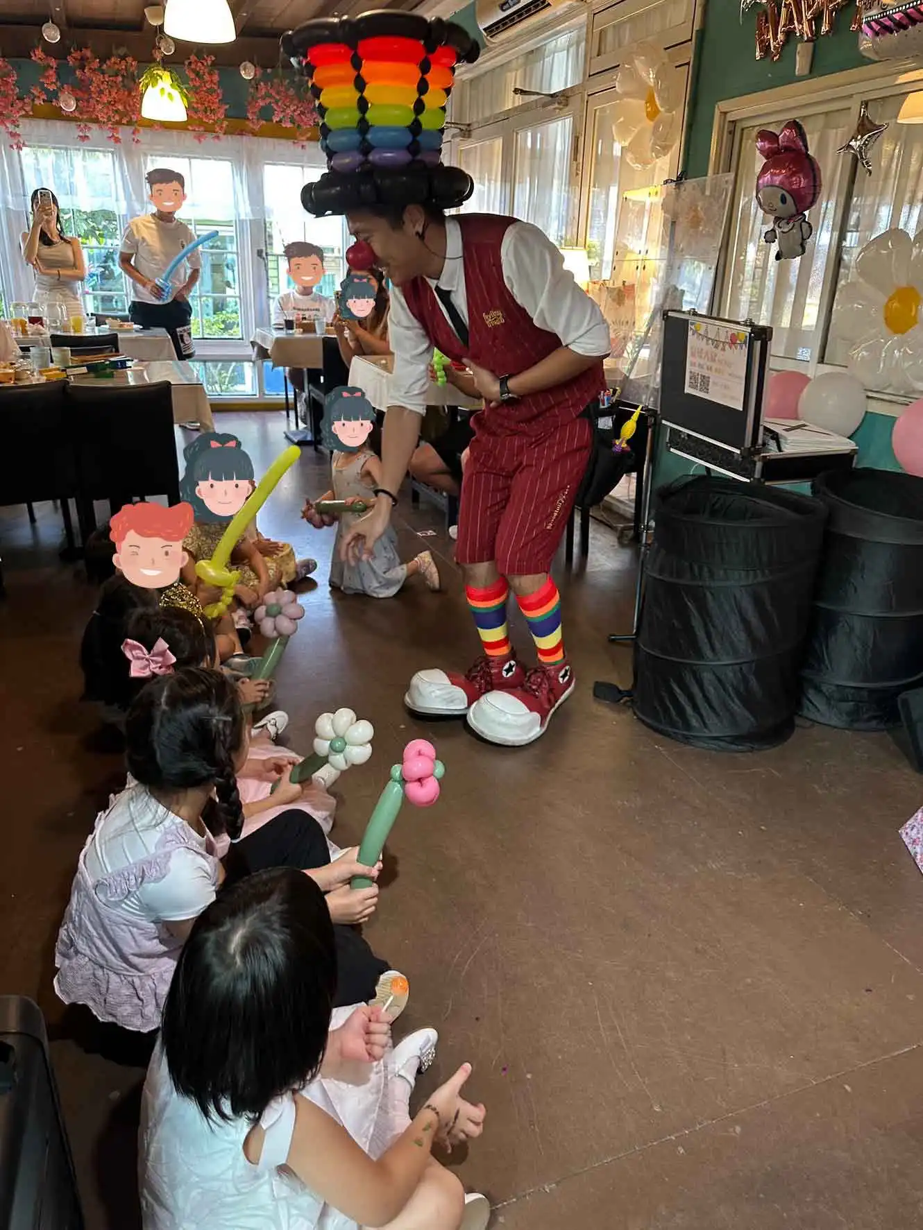 桃園造型氣球魔術表演 小朋友互動與氣球花作品