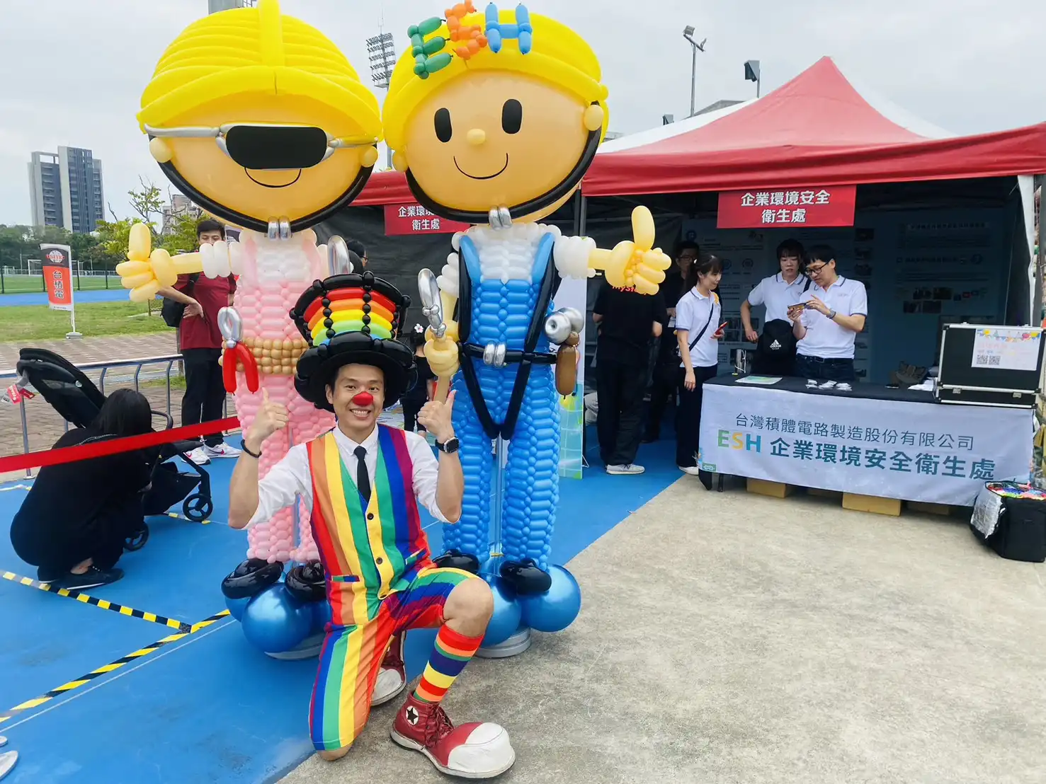 氣球大叔 Sony 與台積電 ESH 處 220cm 勞安氣球偶